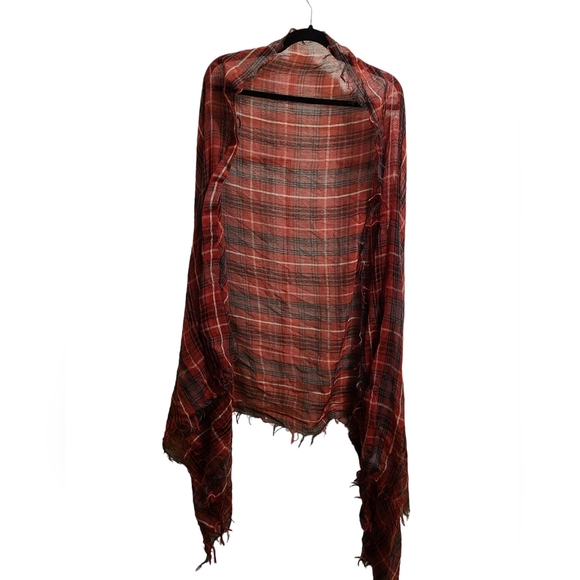 80" x 36" plaid scarf. 100% polyester - Picture 1 of 5